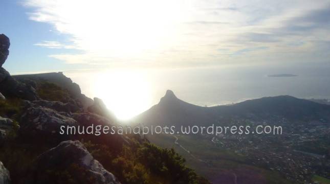 A view of the Lion's Head from the Table Mountain viewpoint (Cable Cart Station)